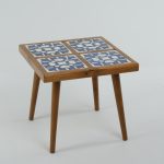 Seramik Dekorlu Ahşap Sehpa