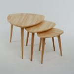 Ahşap 3’lü Zigon Sehpa  (Doğal Renk)