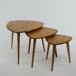 Ahşap 3’lü Zigon Sehpa (Ceviz Renk)